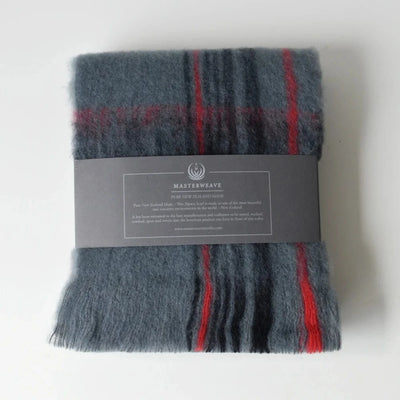 Alpaca Scarf Grey/Black Check