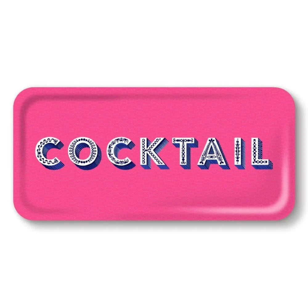 Birchwood Tray | Cocktail | Bright Pink