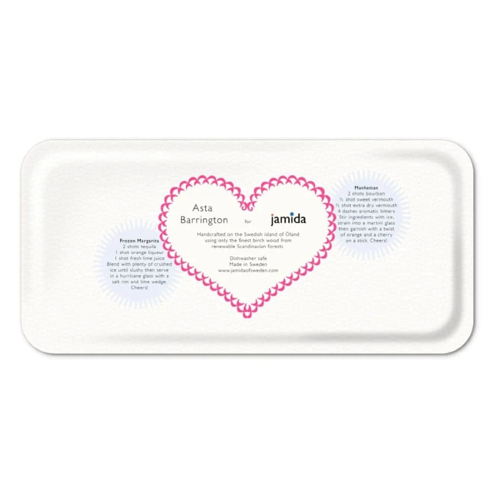 Birchwood Tray | Cocktail | Bright Pink