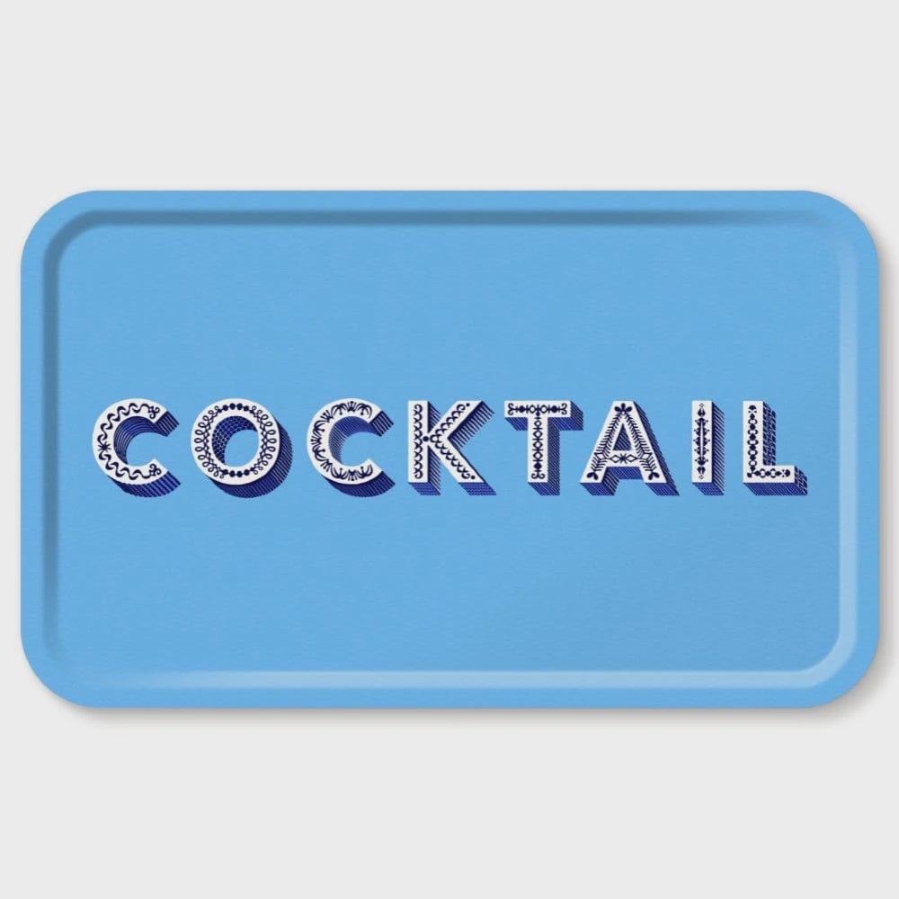 Birchwood Tray | Cocktail | Sky Blue