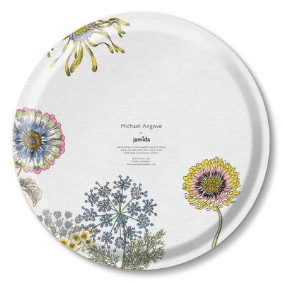 Birchwood Tray Large Round | Sunflower Navy