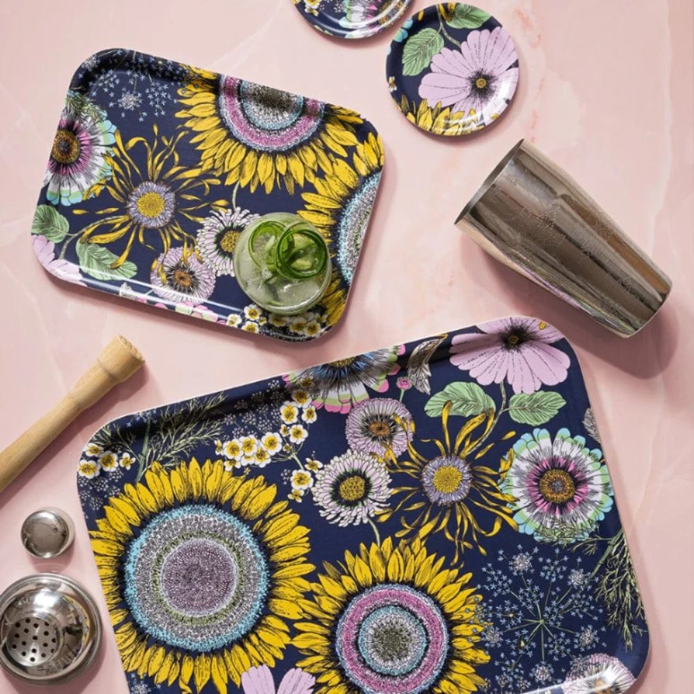 Birchwood Tray | Sunflower Navy