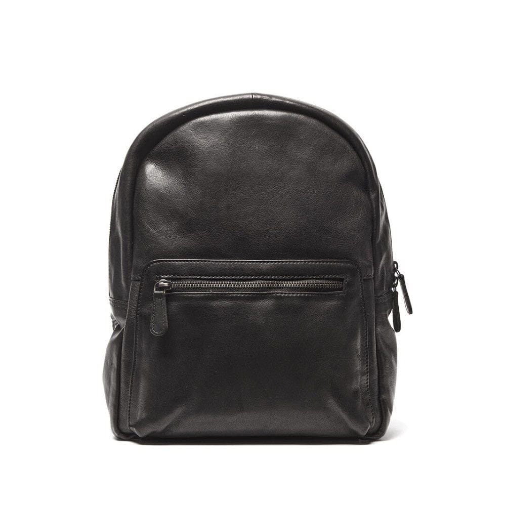Black Bern Leather Backpack