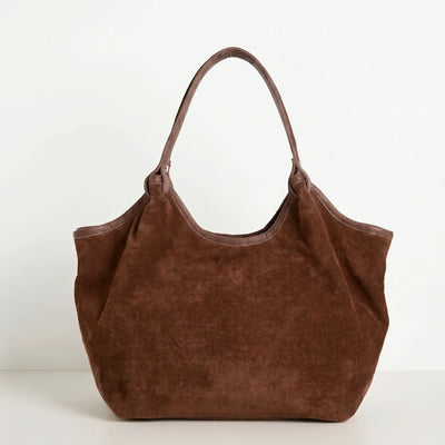 Calf-Suede Rosina Bag Cognac
