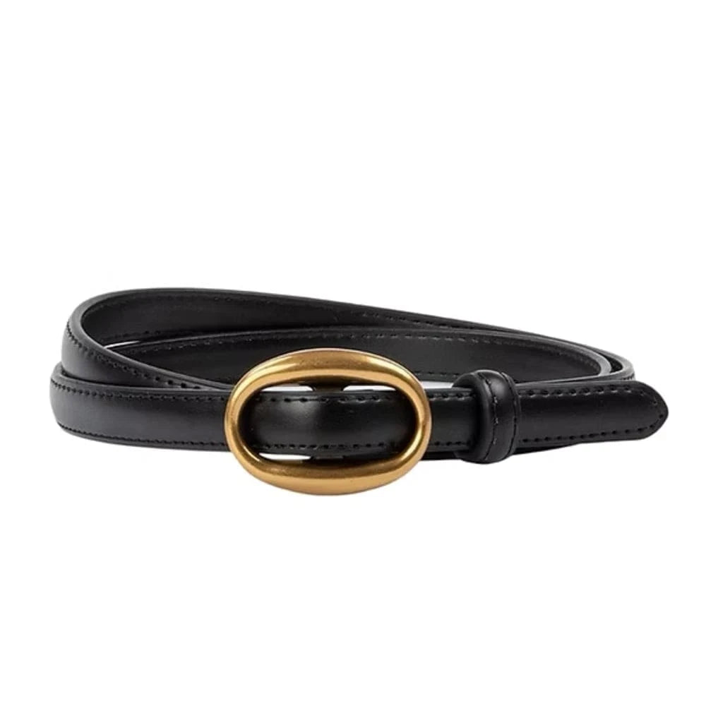 Chicago Nude Leather Belt | Gold