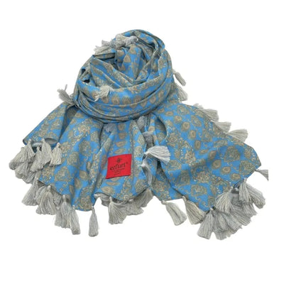 Cotton Voile Scarf | Soft Water | Colony Blue