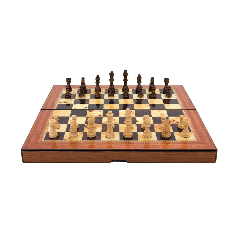 Dal Rossi Walnut Folding Chess Set