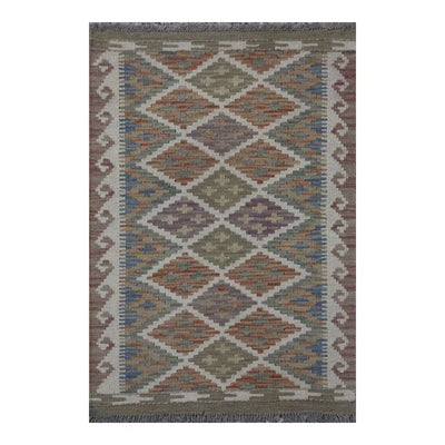 Hand Knotted Afghan Chobi Kilim | 90 x 60cm