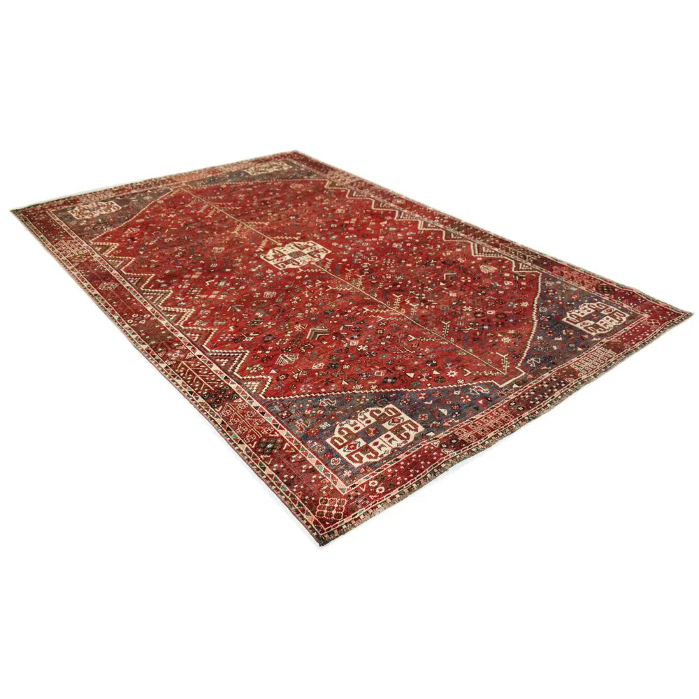 Hand Knotted Vintage Persian Shirazi Rug Ramni | 313 x 209cm