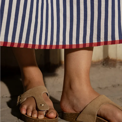 Isabella Cotton Silk Skirt | Nautical