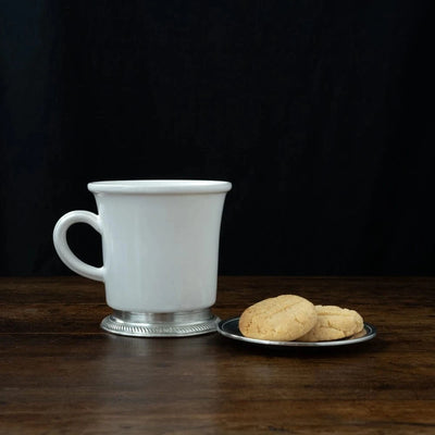 Italian Pewter and Ceramic Mug | Luisa
