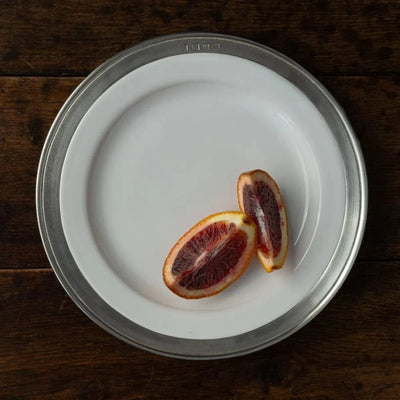 Italian Pewter and Ceramic Side Plate