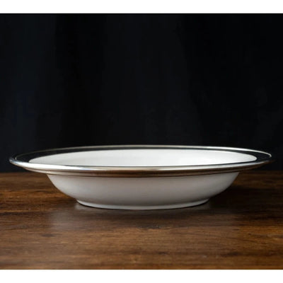 Italian Pewter and Ceramic Soup, Pasta or Dessert Bowl