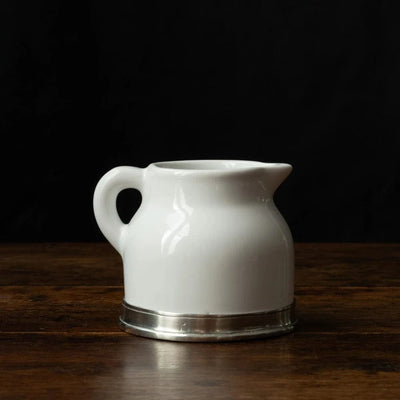 Italian Pewter Ceramic Jug | Milk