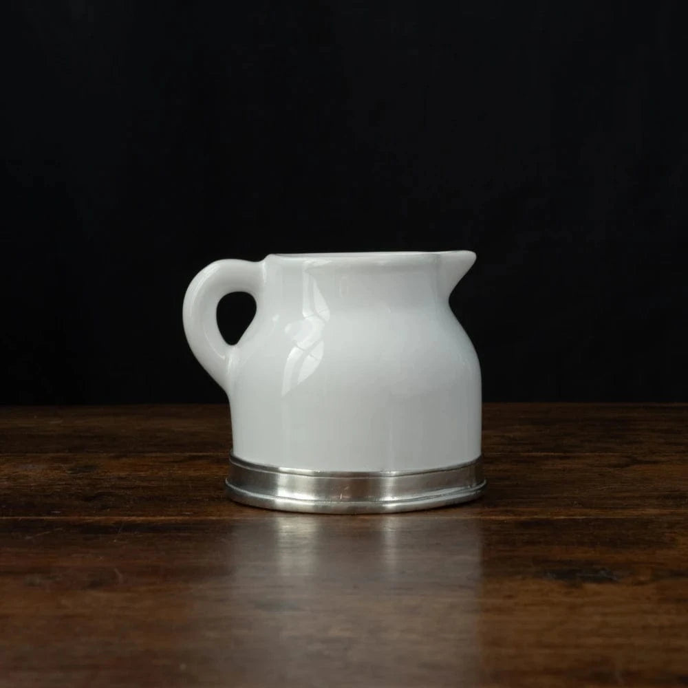 Italian Pewter Ceramic Jug | Milk