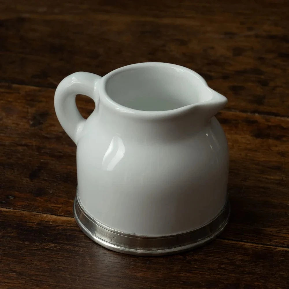Italian Pewter Ceramic Jug | Milk