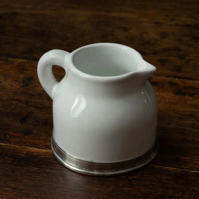 Italian Pewter Ceramic Jug | Milk