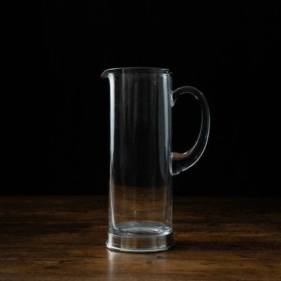 Italian Pewter & Crystal Pitcher