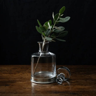 Italian Pewter & Crystal Spirit Decanter