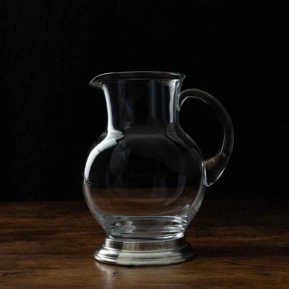 Italian Pewter Glass Pitcher | 1.5 Litre