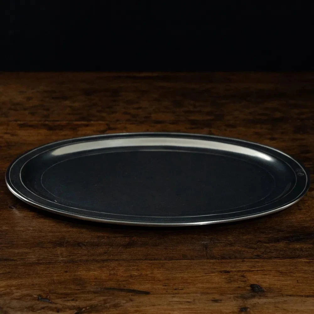 Italian Pewter Oval Tray 'Orvieto' | Large