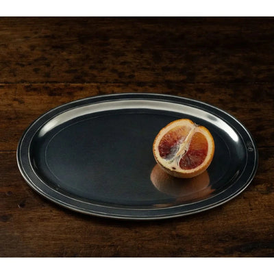 Italian Pewter Oval Tray 'Orvieto' | Large