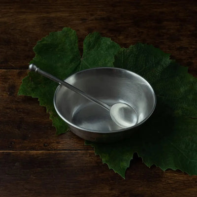 Italian Pewter Sugar Bowl & Spoon