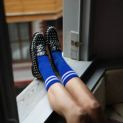 Organic Cotton Tennis Socks | Blue