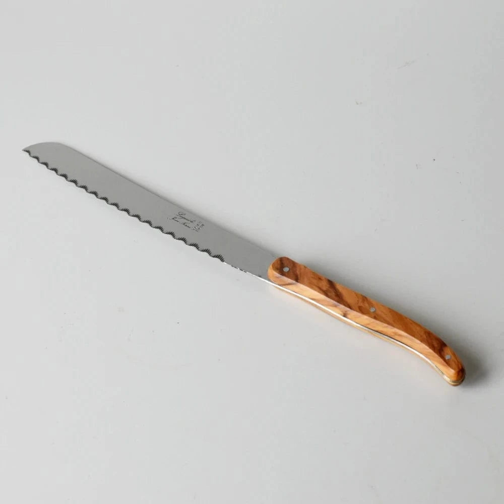 Laguiole | Bread Knife Gift Box | Olive Wood