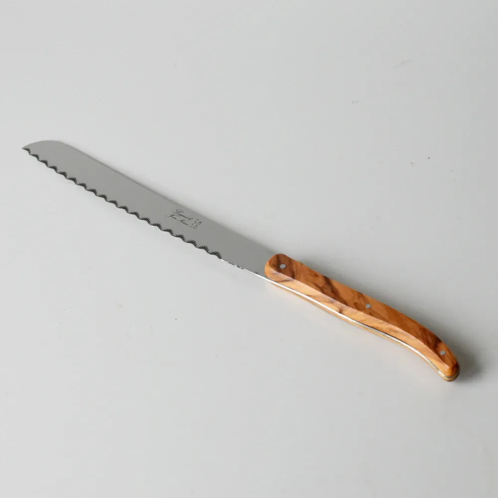 Laguiole | Bread Knife Gift Box | Olive Wood