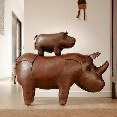 Leather Animal | Large Rhino
