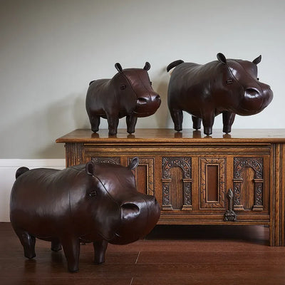 Leather Animal | Small Hippo