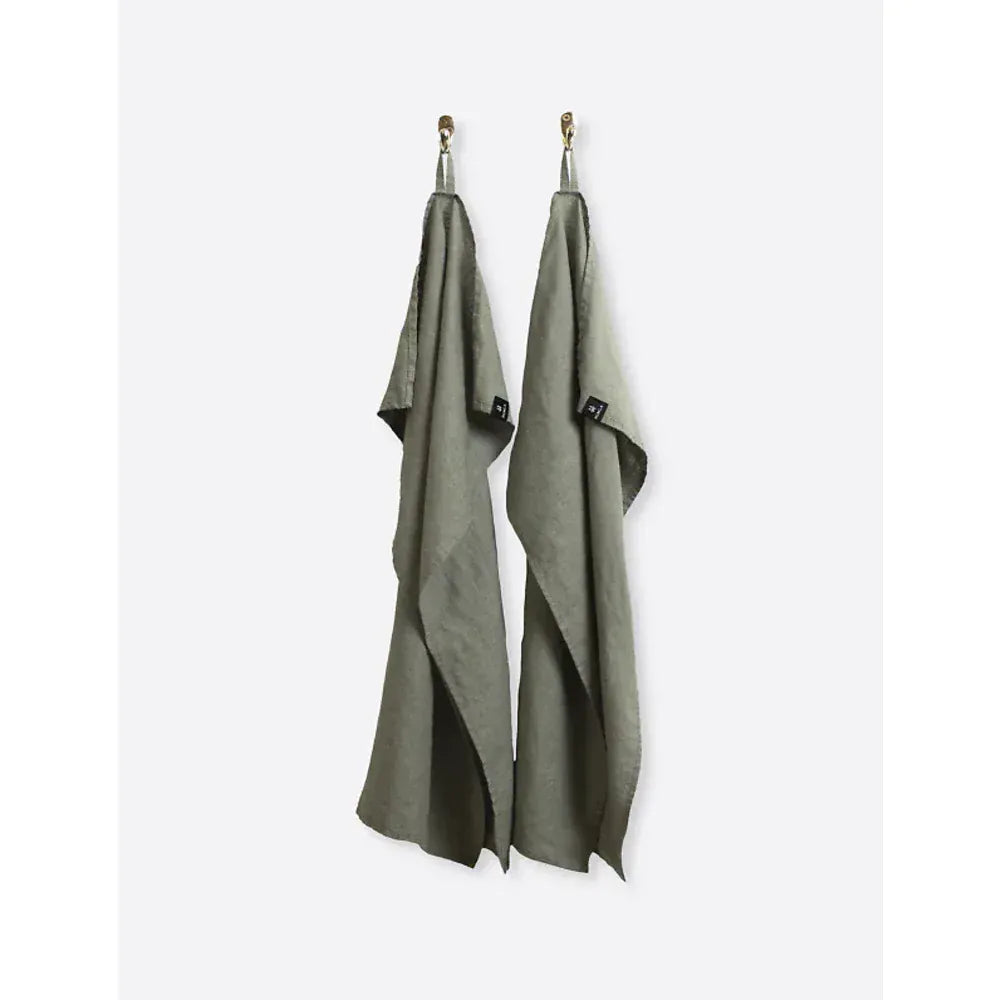Linen Tea Towel | Sage | 2 pack
