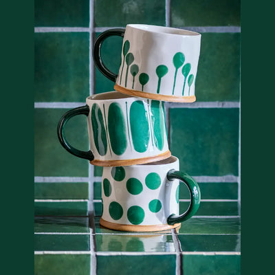 Linora Mug | Set of 3 | Green