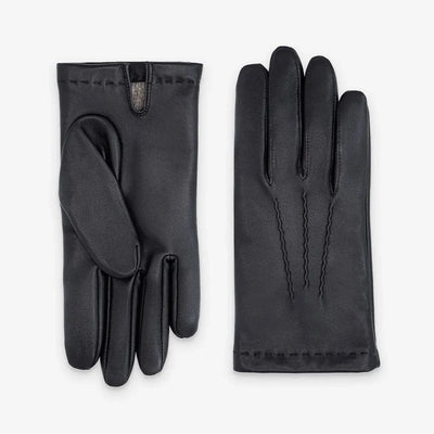 Men's Leather Gloves – Cashmere Lined | Black
