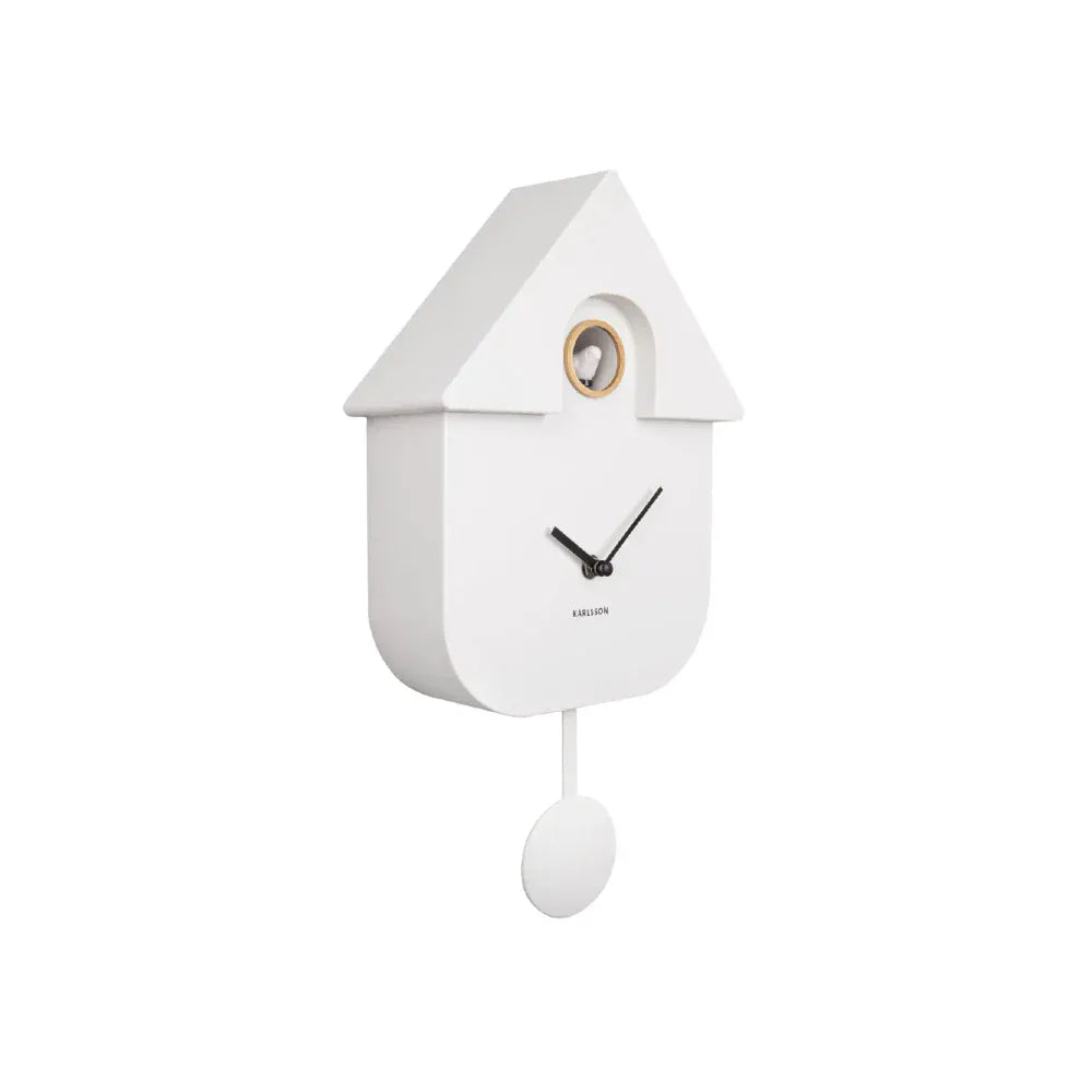 Modern Cuckoo Clock | White
