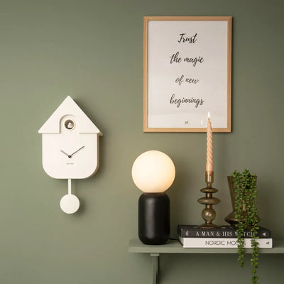 Modern Cuckoo Clock | White
