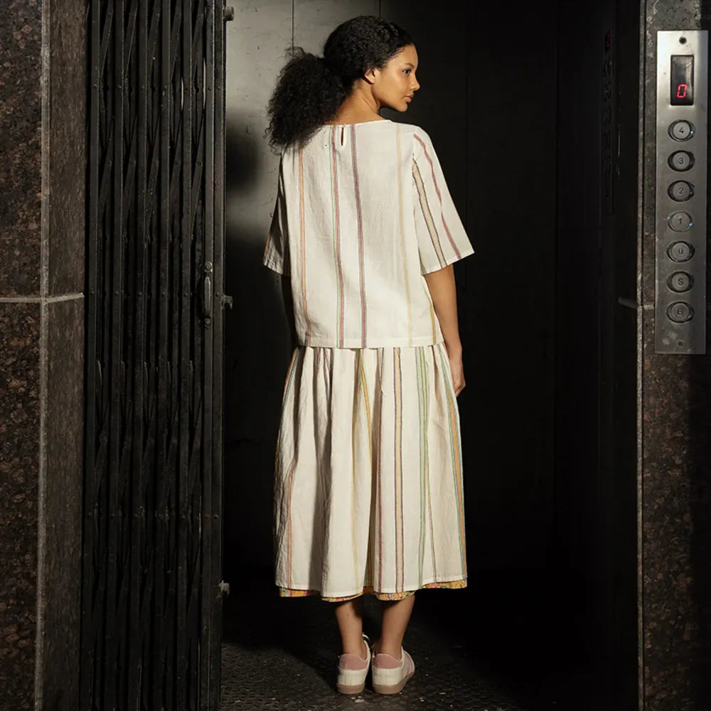 Neela Reversible Skirt | Ecru