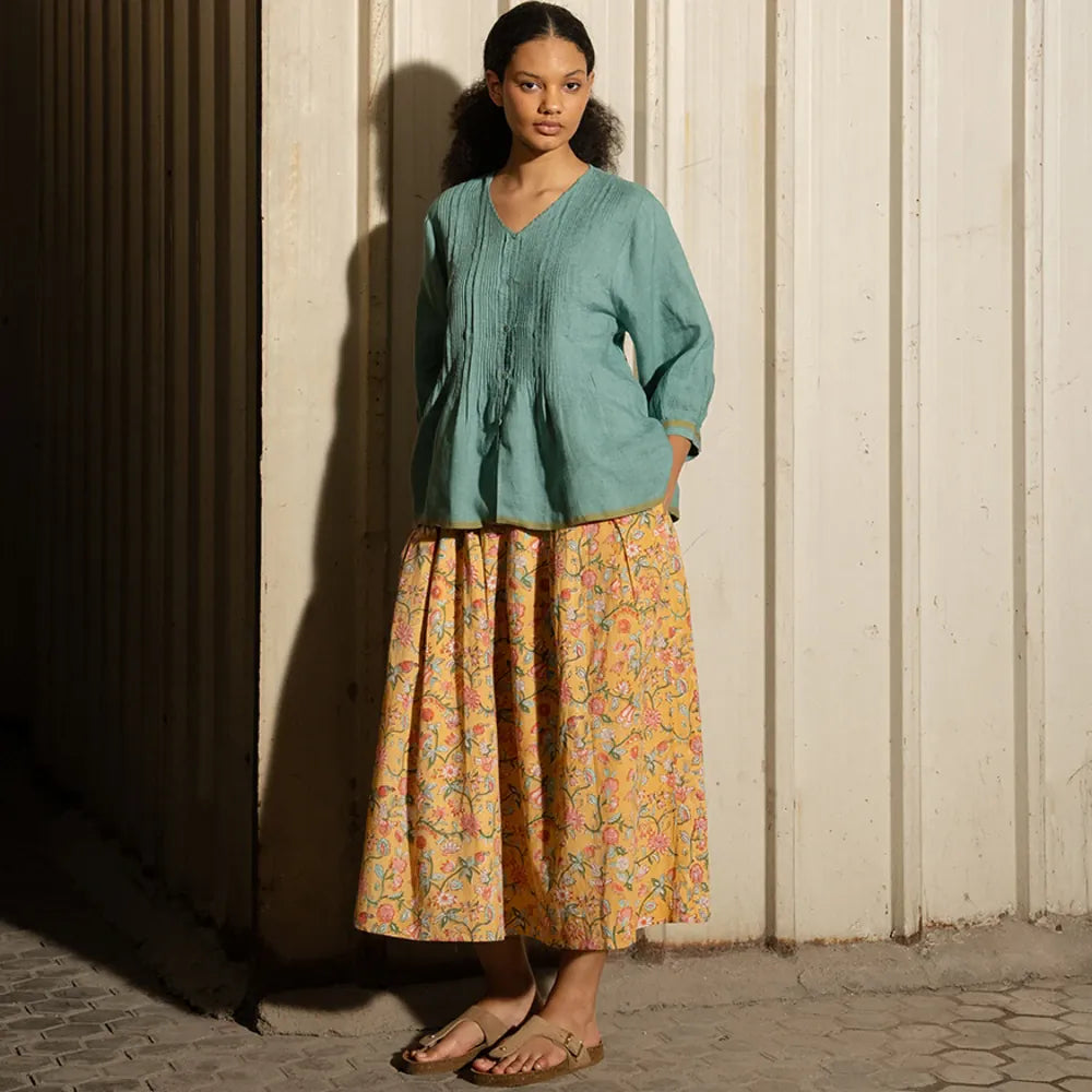 Neela Reversible Skirt | Ecru