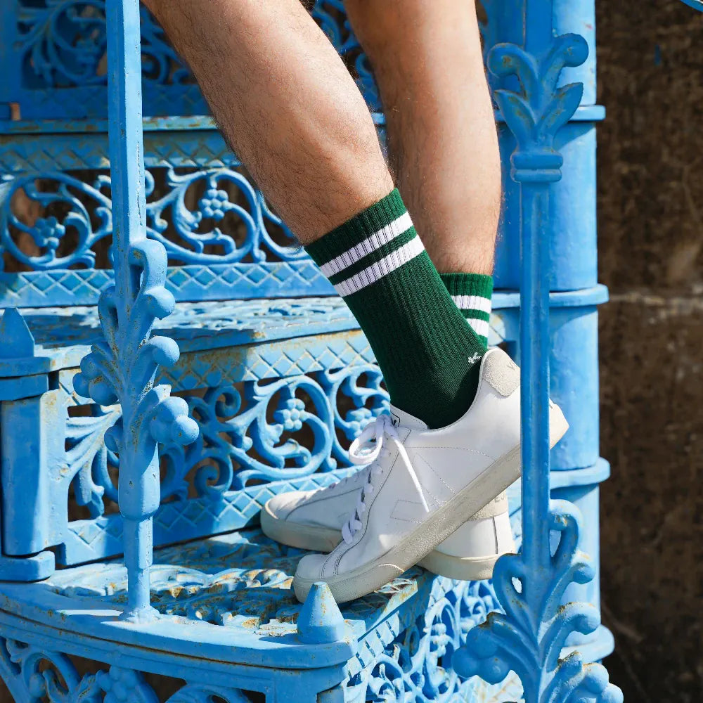 Organic Cotton Tennis Socks | Green