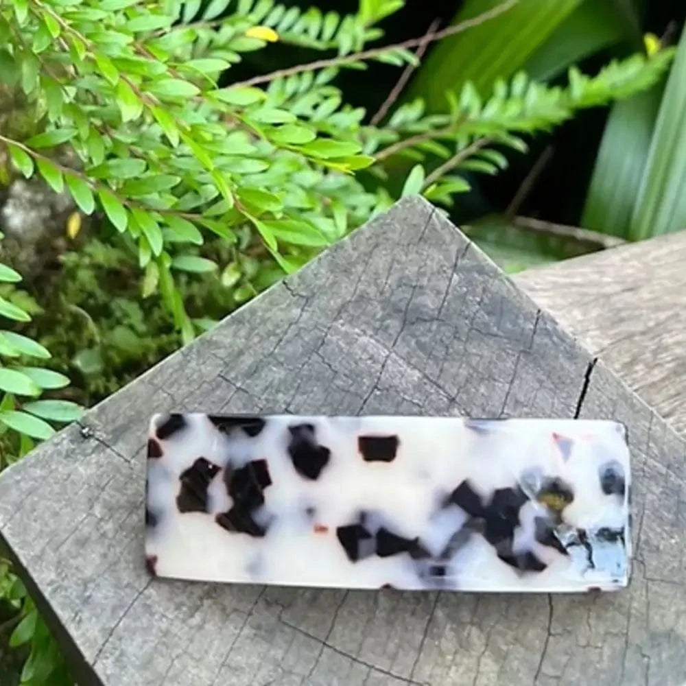 Oversized Acetate Barrette | Light Turtle