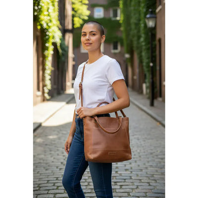 Prahran Leather Tote Bag | Tobacco