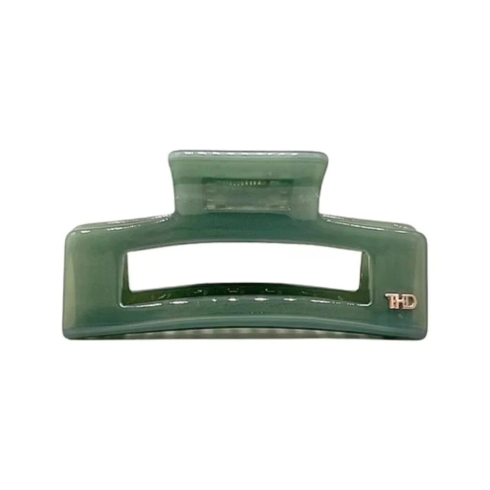 Premium Oversized Acetate Rectangular Hairclaw | Sage