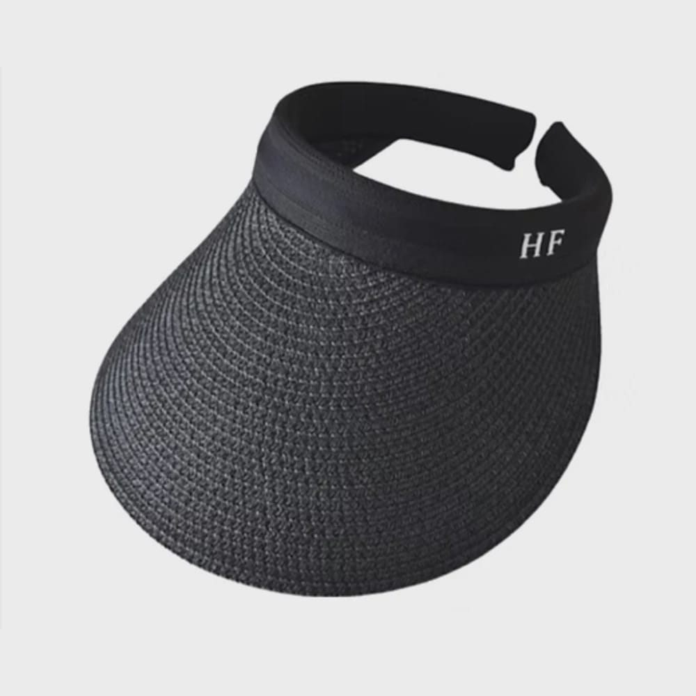 Premium Paper Straw Visor | Black