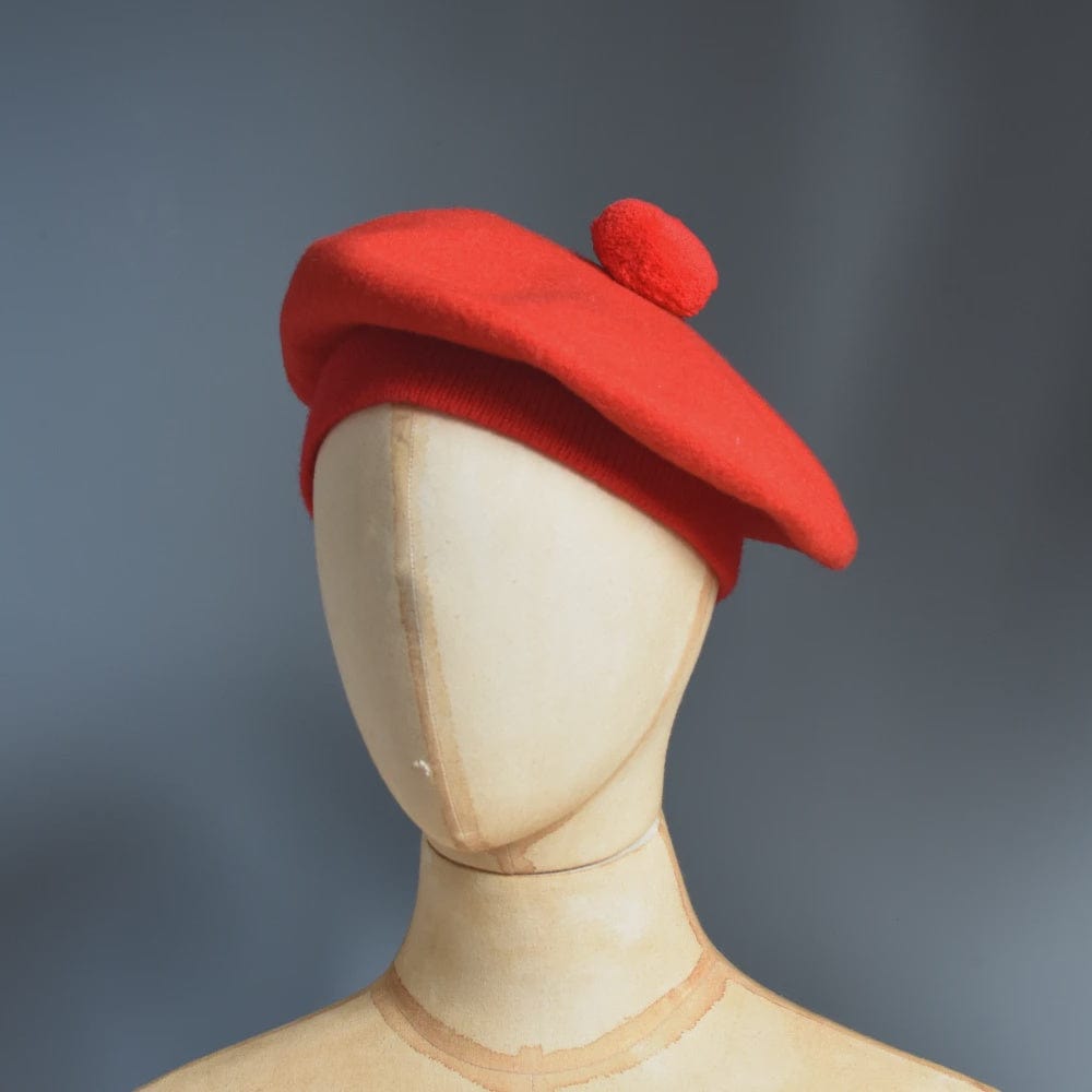 Red Lambswool Tam Beret | Red