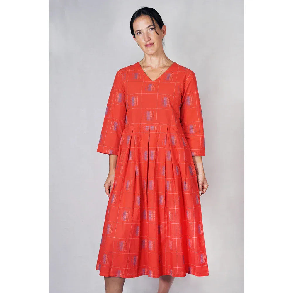 Red / Small Skuta Dress | Cotton