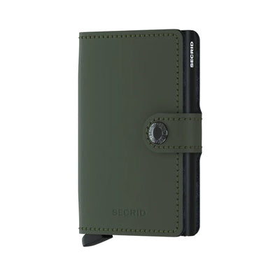 Secrid Matte Leather Mini Wallet | Green