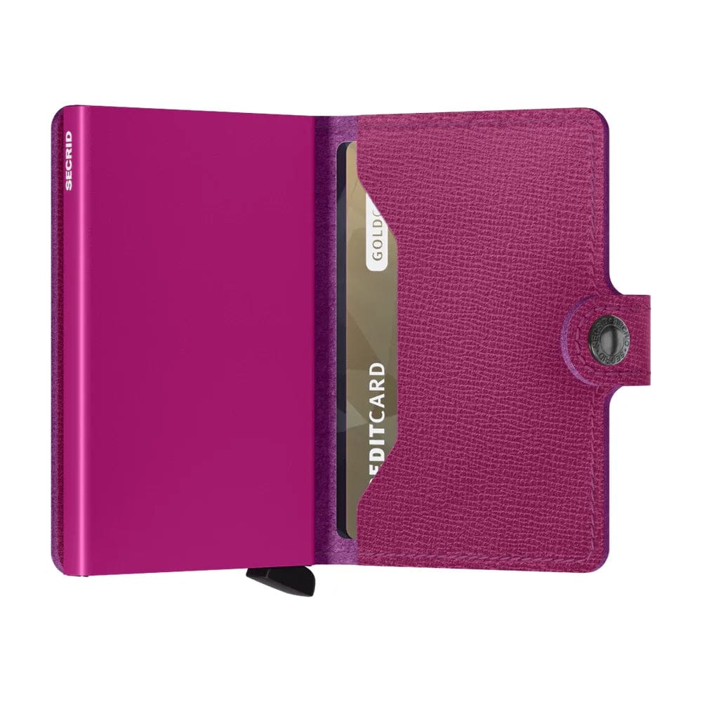 Secrid Mini Crisple Leather Wallet | Fuchsia