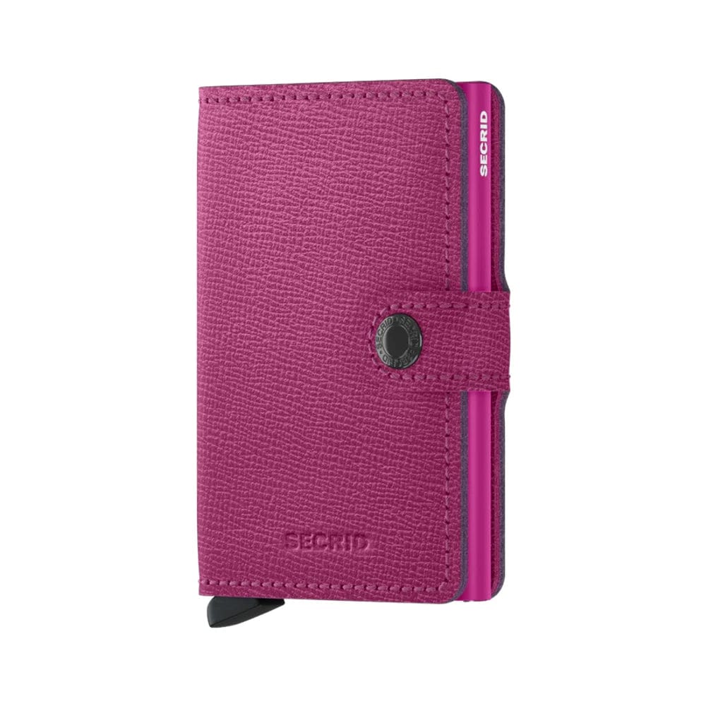Secrid Mini Crisple Leather Wallet | Fuchsia