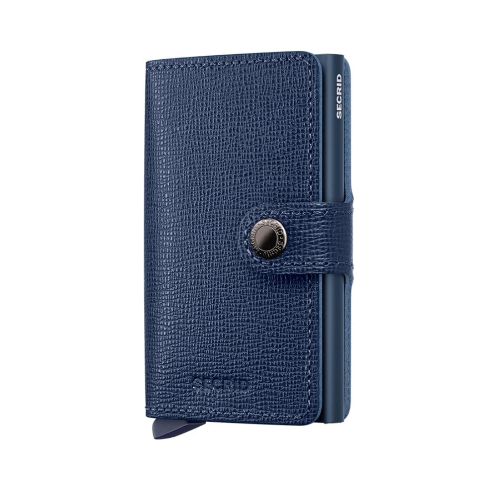 Secrid Mini Crisple Leather Wallet | Navy